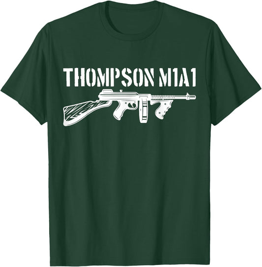 Thompson M1A1 Tommy Gun Gangster Vintage Tommy Gun T-Shirt - T-Shirt | Forest