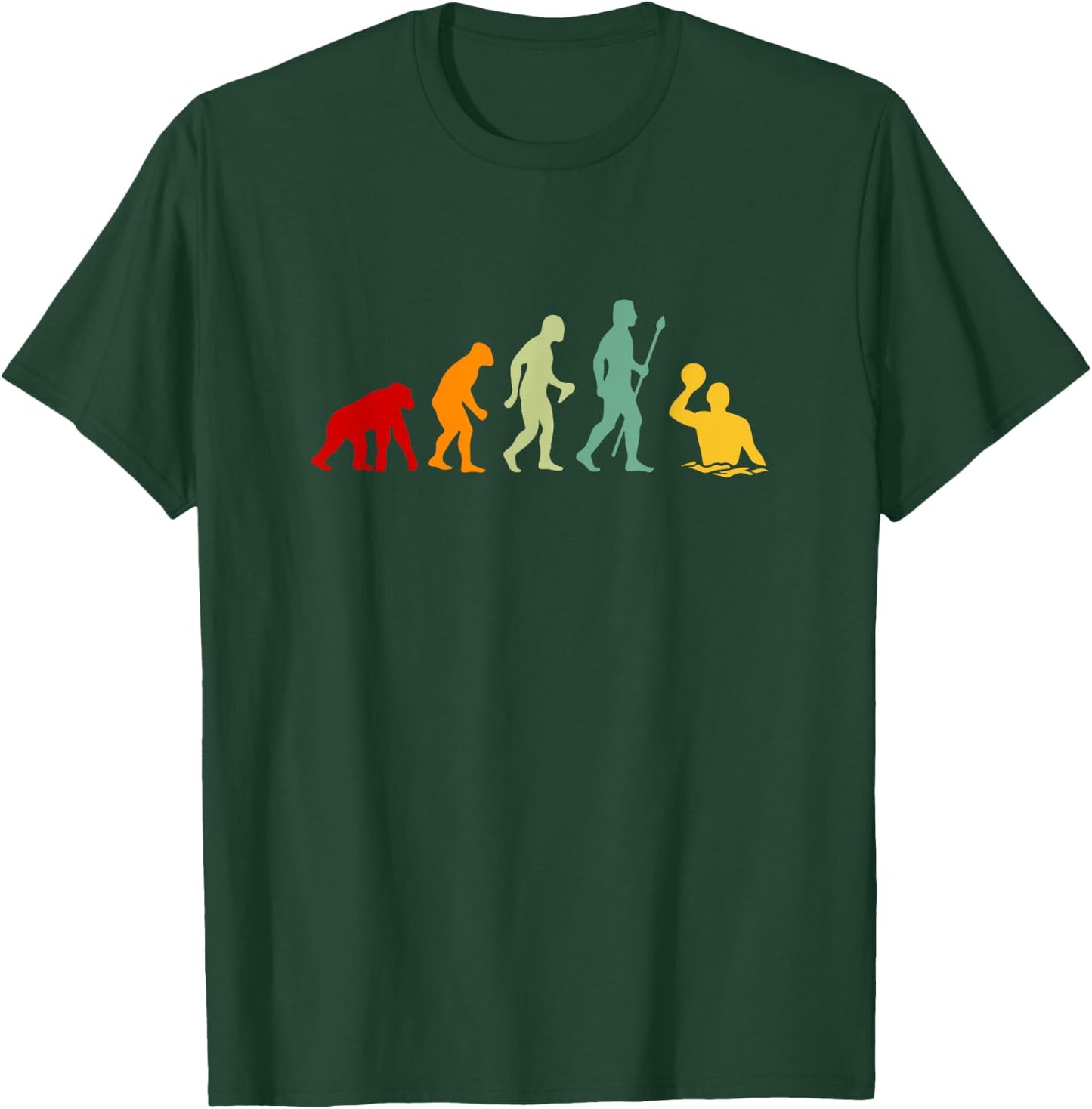 Evolution Water Polo Funny Water Polo Player T-Shirt - T-Shirt | Forest