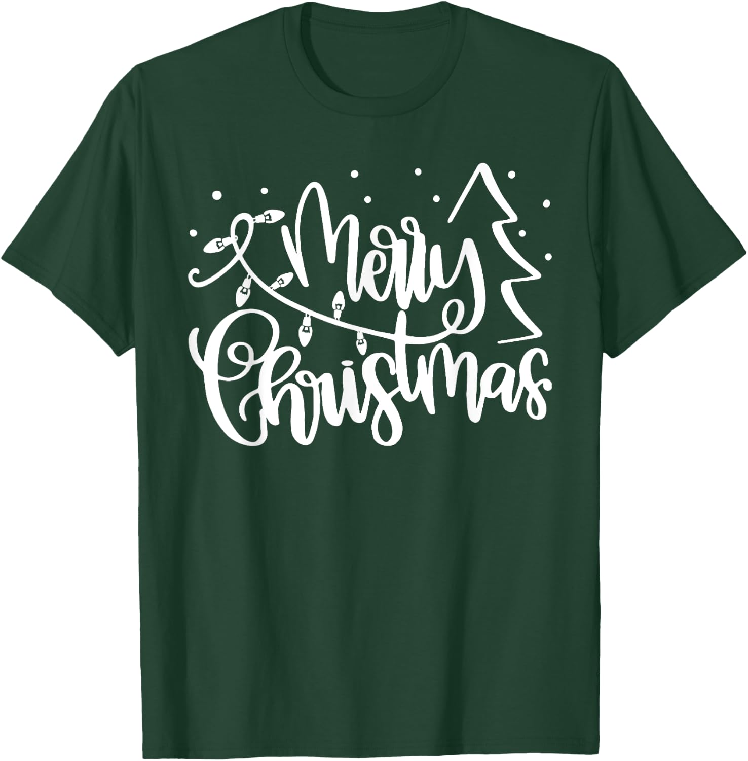 Merry Christmas Holiday Xmas Lights Family Matching Pajama T-Shirt - T-Shirt | Forest