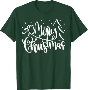 Merry Christmas Holiday Xmas Lights Family Matching Pajama T-Shirt - T-Shirt | Forest