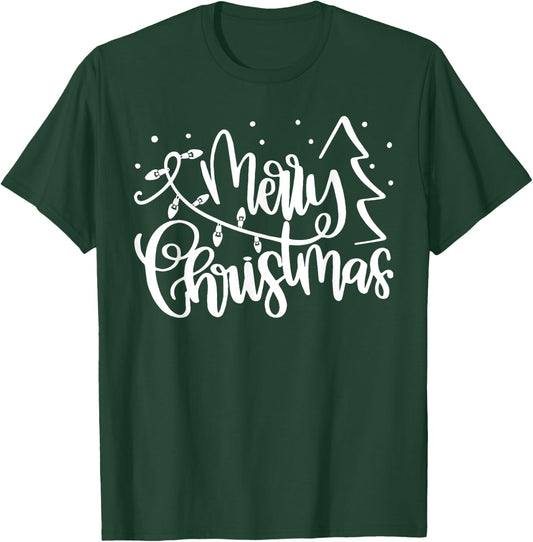 Merry Christmas Holiday Xmas Lights Family Matching Pajama T-Shirt - T-Shirt | Forest