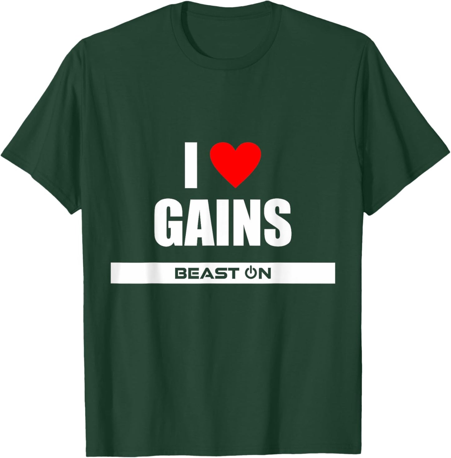 I Love Gains Bodybuilding Gainz Gym Fitness Training Workout T-Shirt - T-Shirt | Forest