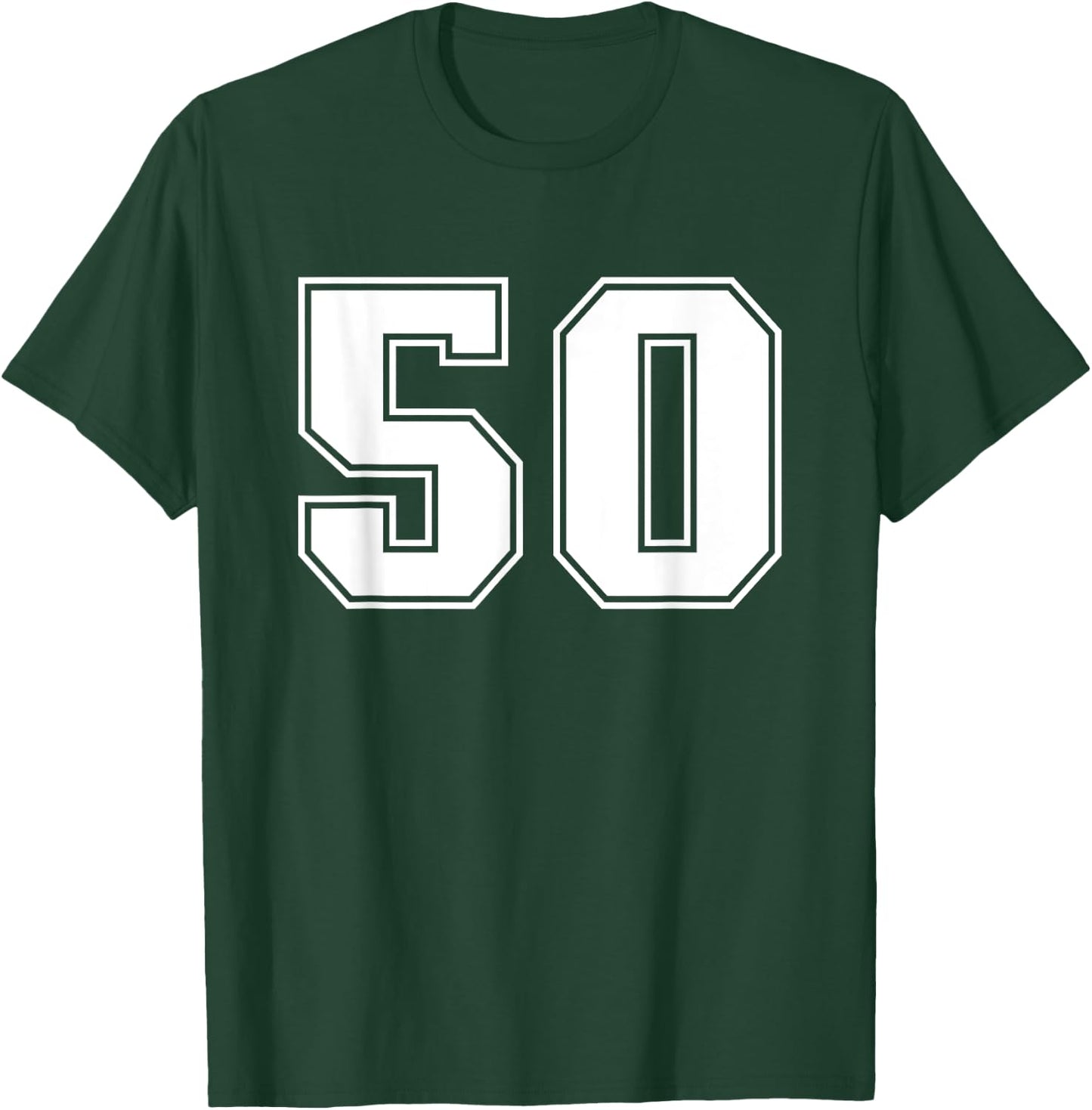 Number #50 Sports Jersey Lucky Number T-Shirt - T-Shirt | Forest