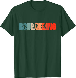 Retro Bouldering Climbing - Vintage Climber Bouldering T-Shirt - T-Shirt | Forest