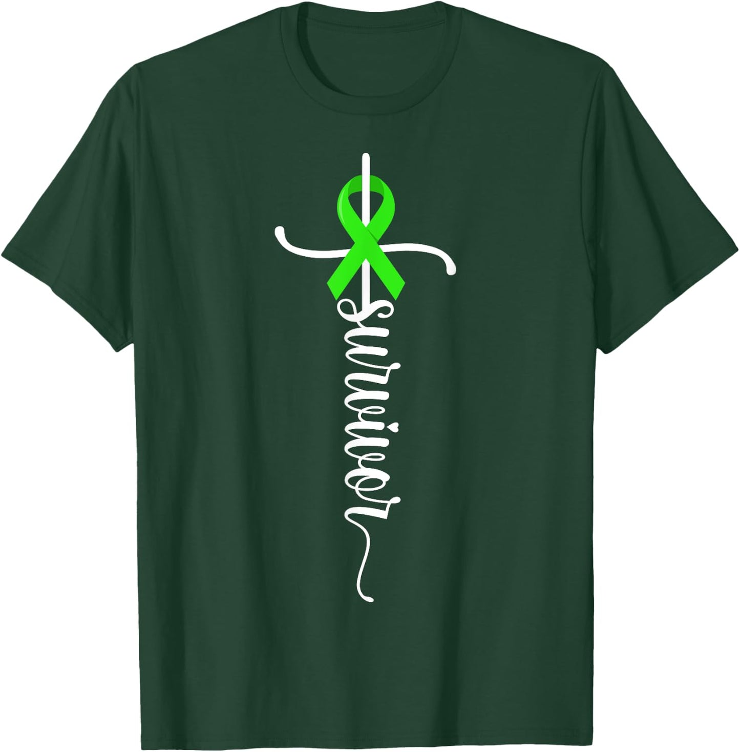 Survivor Christian Cross Warrior Non-Hodgkin Lymphoma Cancer T-Shirt - T-Shirt | Forest