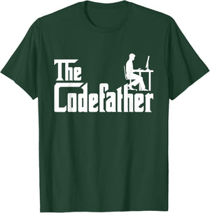 The Codefather Coding Coder Developer Computer Nerd Funny T-Shirt - T-Shirt | Forest