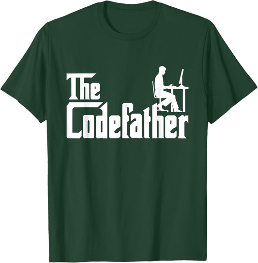 The Codefather Coding Coder Developer Computer Nerd Funny T-Shirt - T-Shirt | Forest