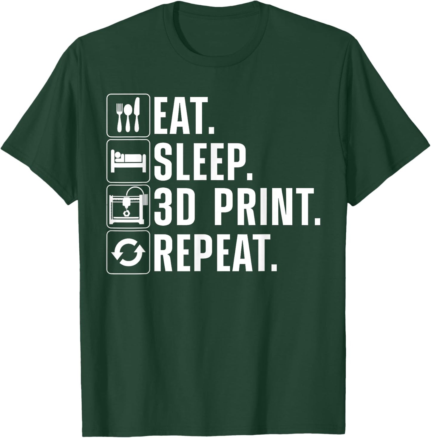 Cool 3D Printing Women 3D Printer Lovers Print Geeks T-Shirt - T-Shirt | Forest