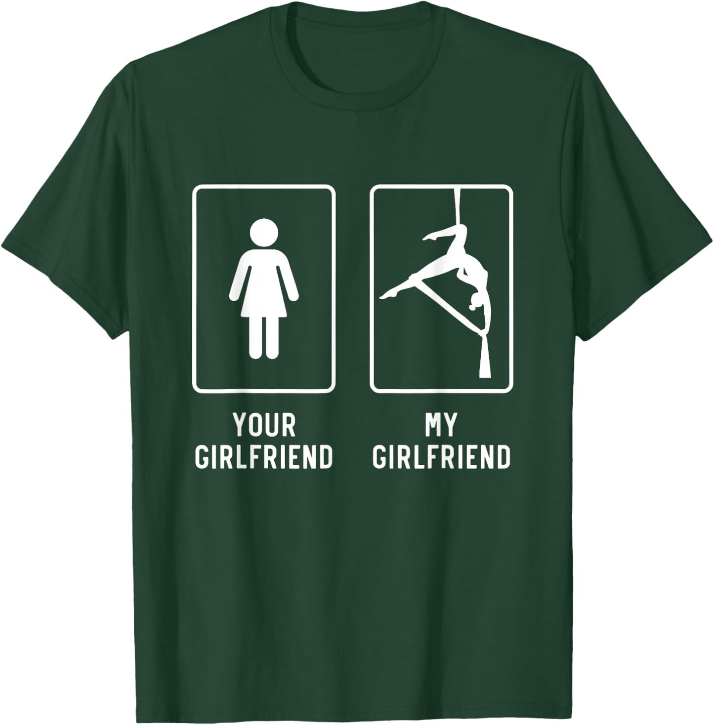 Hammock Silk Girlfriend Funny Aerial Yoga Gifts For BF T-Shirt - T-Shirt | Forest