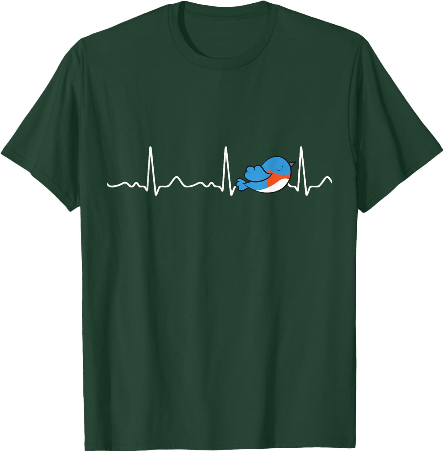 Bluebird Lover Bluebird Heartbeat Cute Bluebird T-Shirt - T-Shirt | Forest