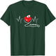 Cardiac Nurse Cardiology Nursing Heartbeat T-Shirt - T-Shirt | Forest