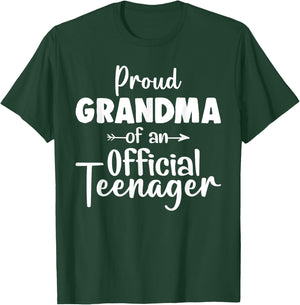 Proud Grandma Of Official Teenager 13th Birthday 13 Yrs Old T-Shirt - T-Shirt | Forest