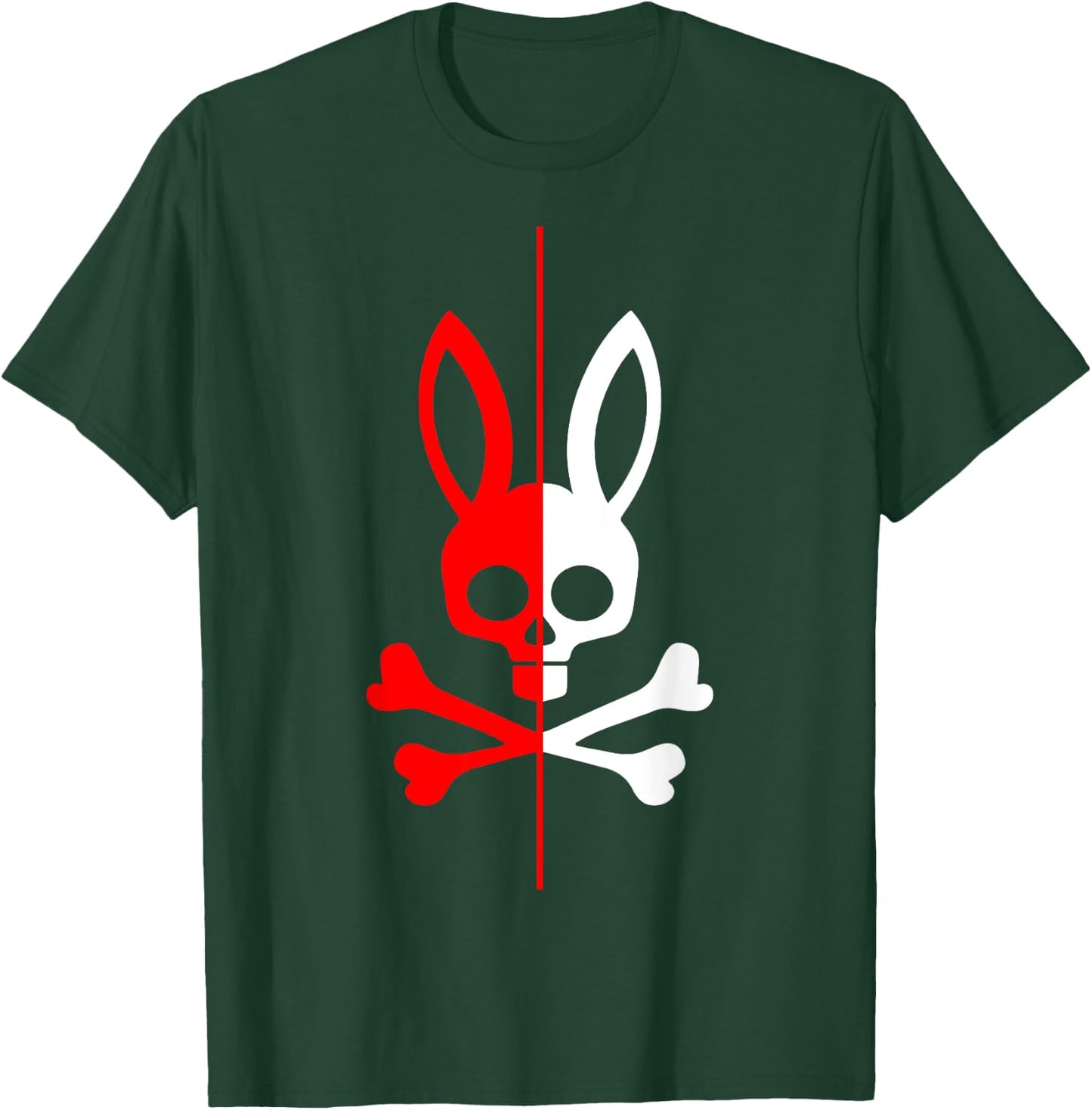 Scary Skull And Crossbones Bad Rabbit Horror Bunny Halloween T-Shirt - T-Shirt | Forest