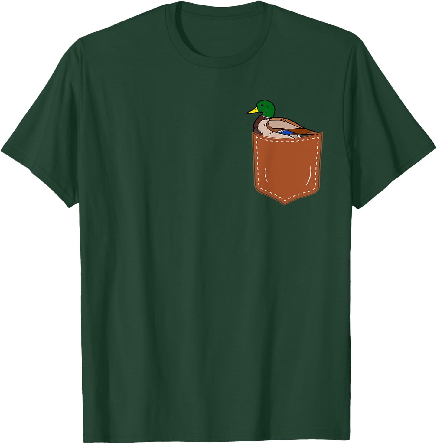 Cute Mallard bird in Small Pocket,Funny Mallard Lover T-Shirt - T-Shirt | Forest