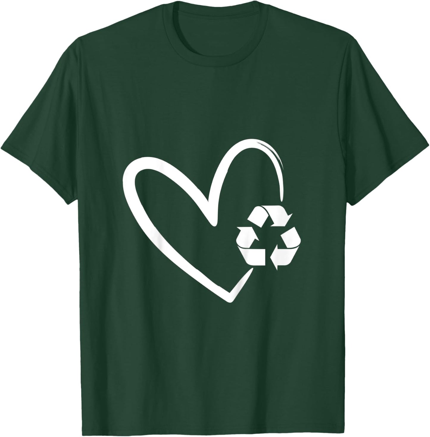 Kids Girls Earth Day Heart Recycle Sign Cute Happy Earth Day Kids T-Shirt - T-Shirt | Forest