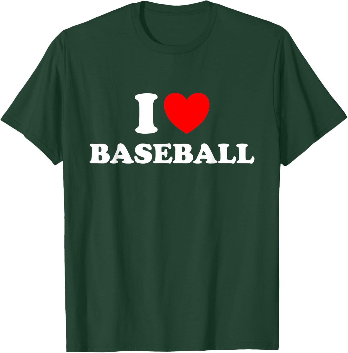 Baseball Heart I love Baseball T-Shirt - T-Shirt | Forest