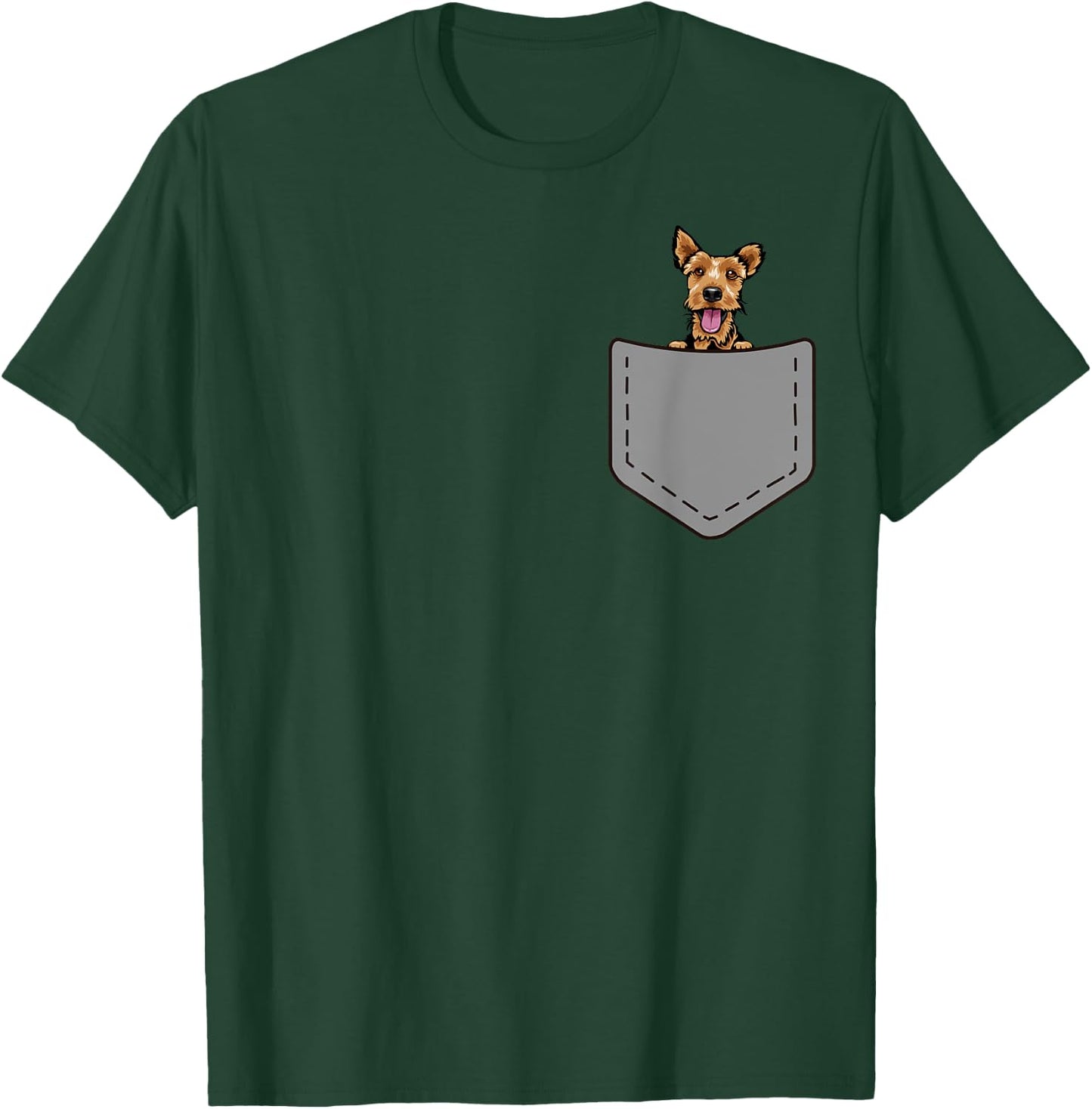 Funny Welsh Terrier Dog in your Pocket Dog lovers owners T-Shirt - T-Shirt | Forest