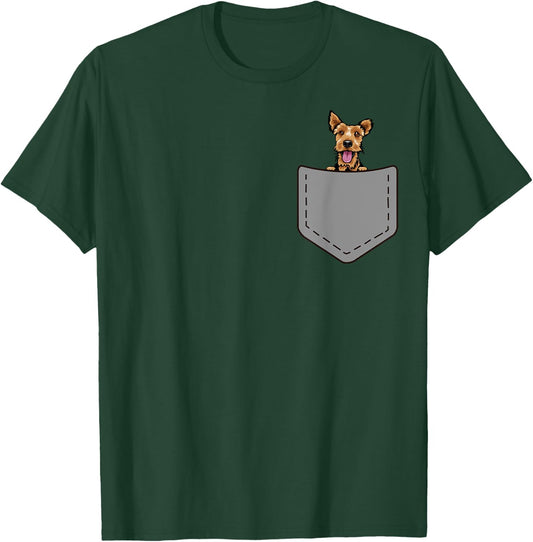 Funny Welsh Terrier Dog in your Pocket Dog lovers owners T-Shirt - T-Shirt | Forest