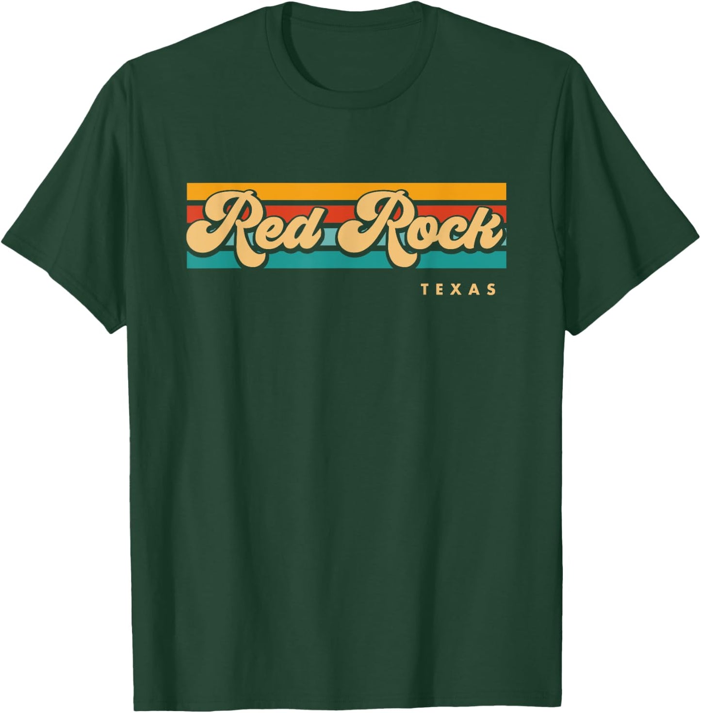Vintage Sunset Stripes Red Rock, Texas T-Shirt - T-Shirt | Forest