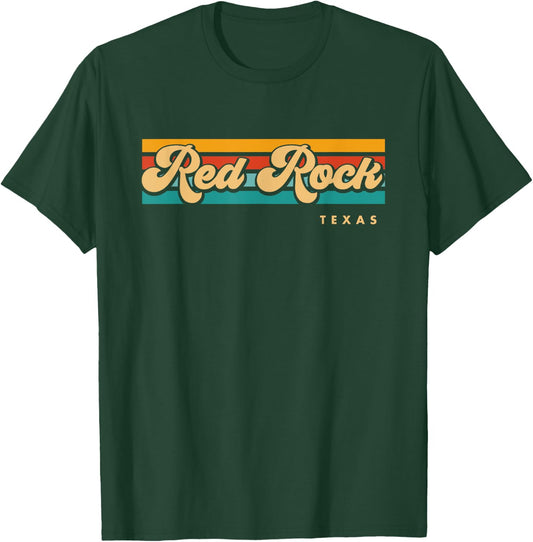 Vintage Sunset Stripes Red Rock, Texas T-Shirt - T-Shirt | Forest