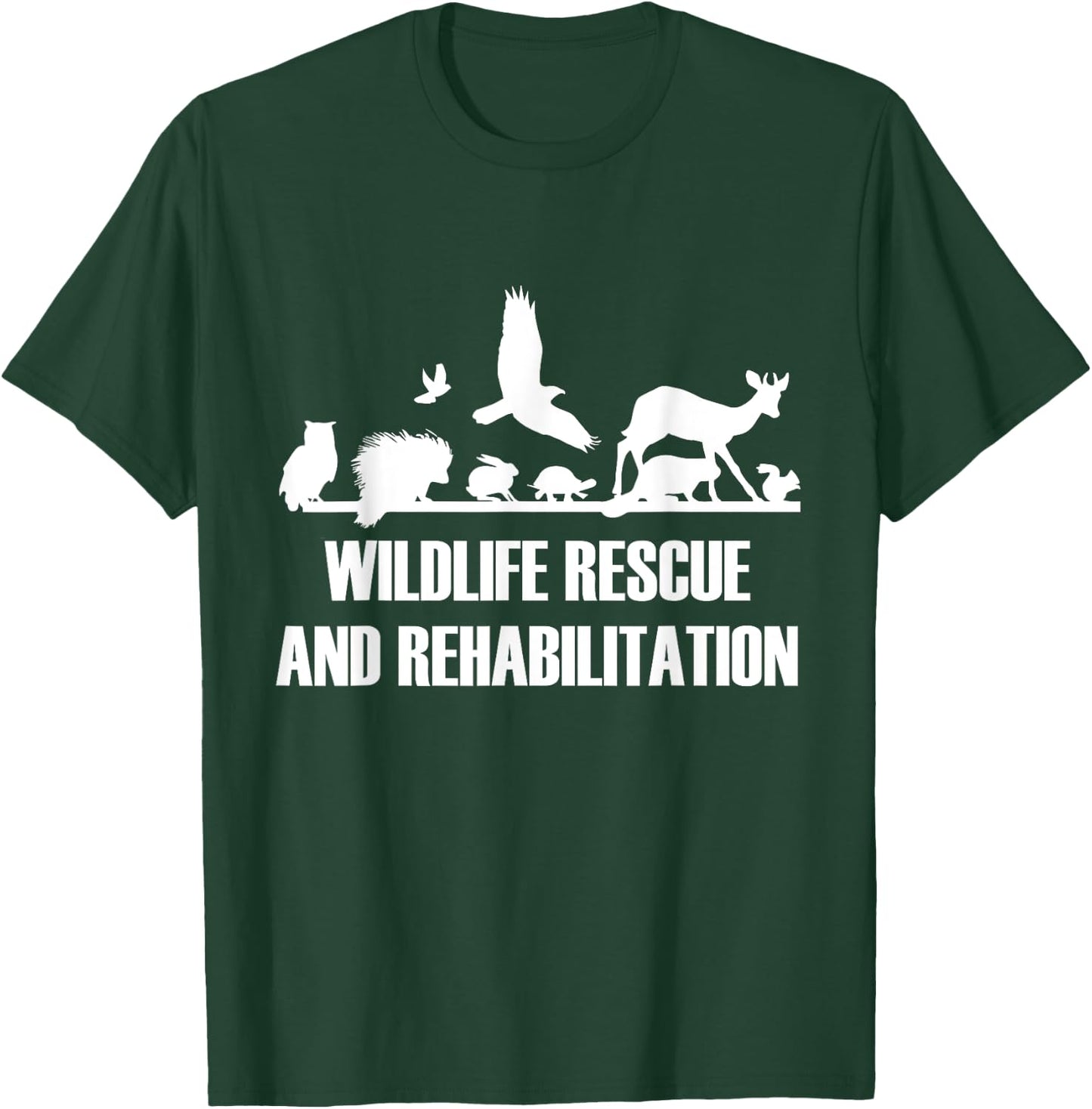 Wildlife Rescue Quotes Black -Adults , Small, Short Sleeve T-Shirt - T-Shirt | Forest