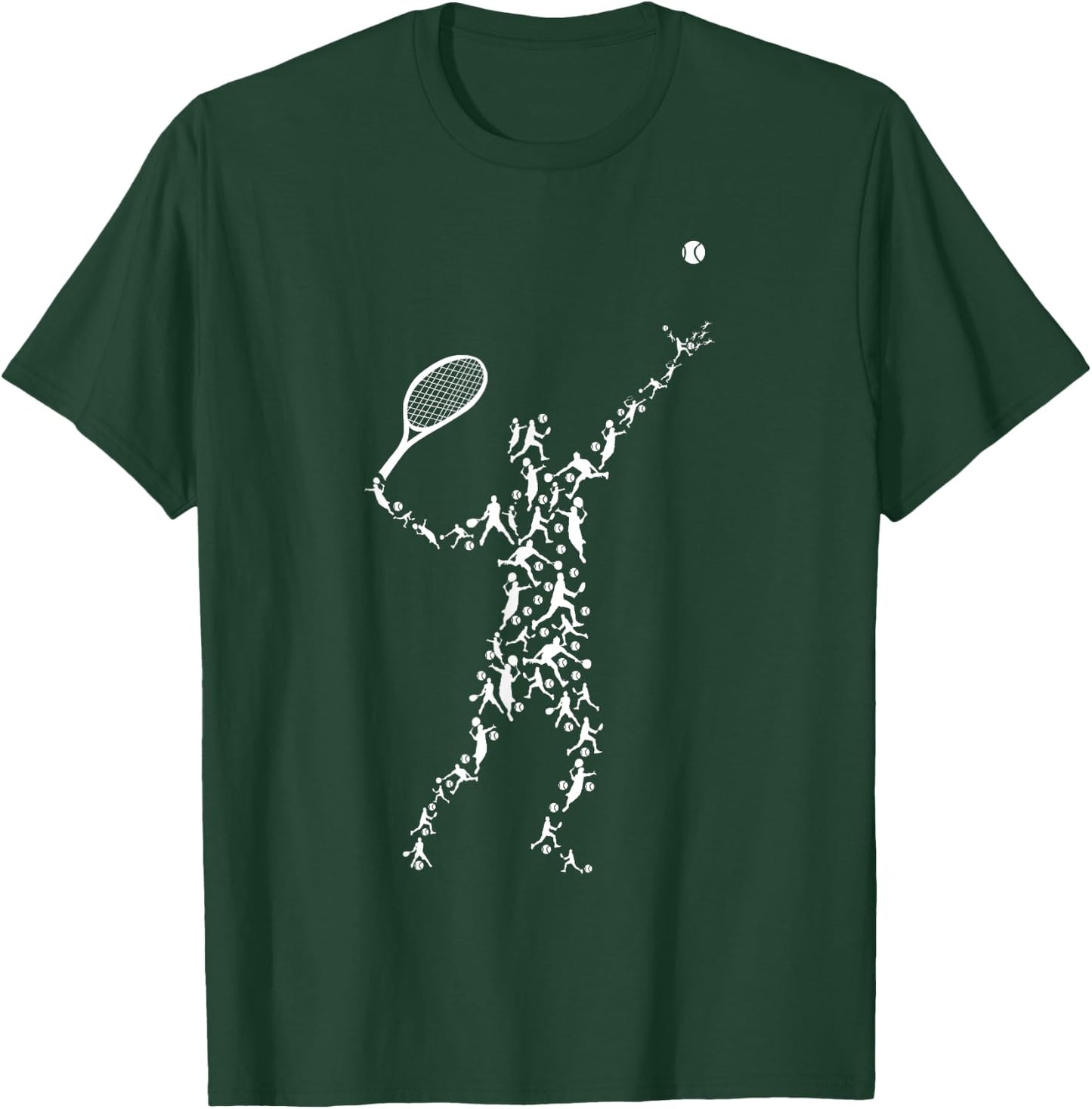 Tennis Positions Player Balls Funny Racket Game Outfit T-Shirt - T-Shirt | Forest