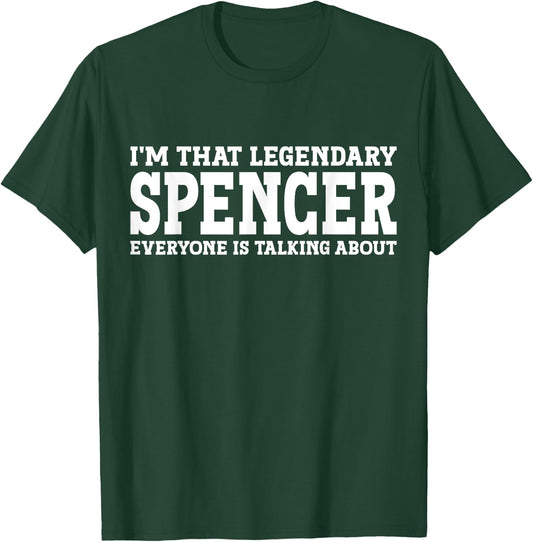 Spencer Surname Funny Team Family Last Name Spencer T-Shirt - T-Shirt | Forest