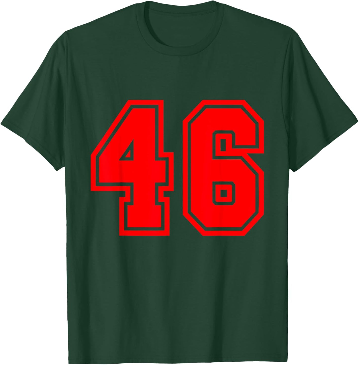 Number #46 Red Varsity Favorite Number T-Shirt - T-Shirt | Forest