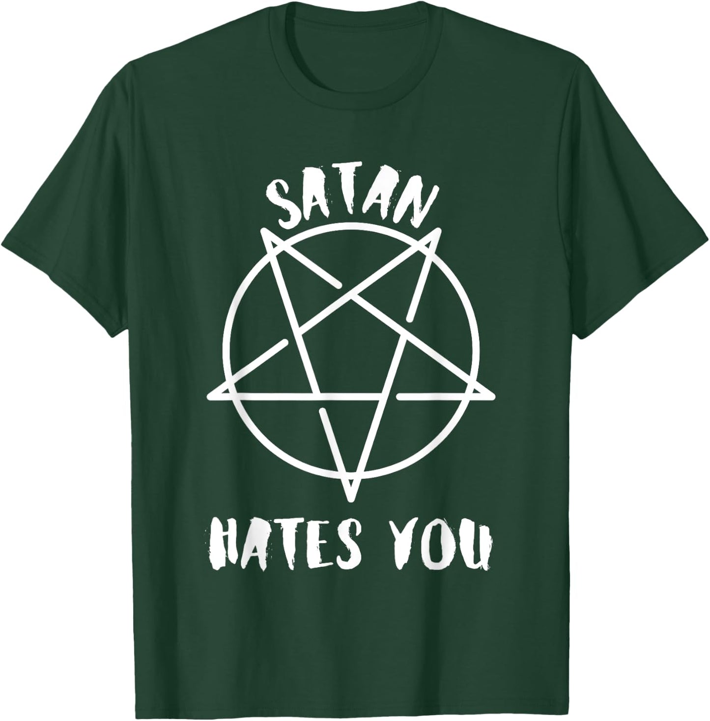 Satan Hates You Five Pointed Star T-Shirt - T-Shirt | Forest