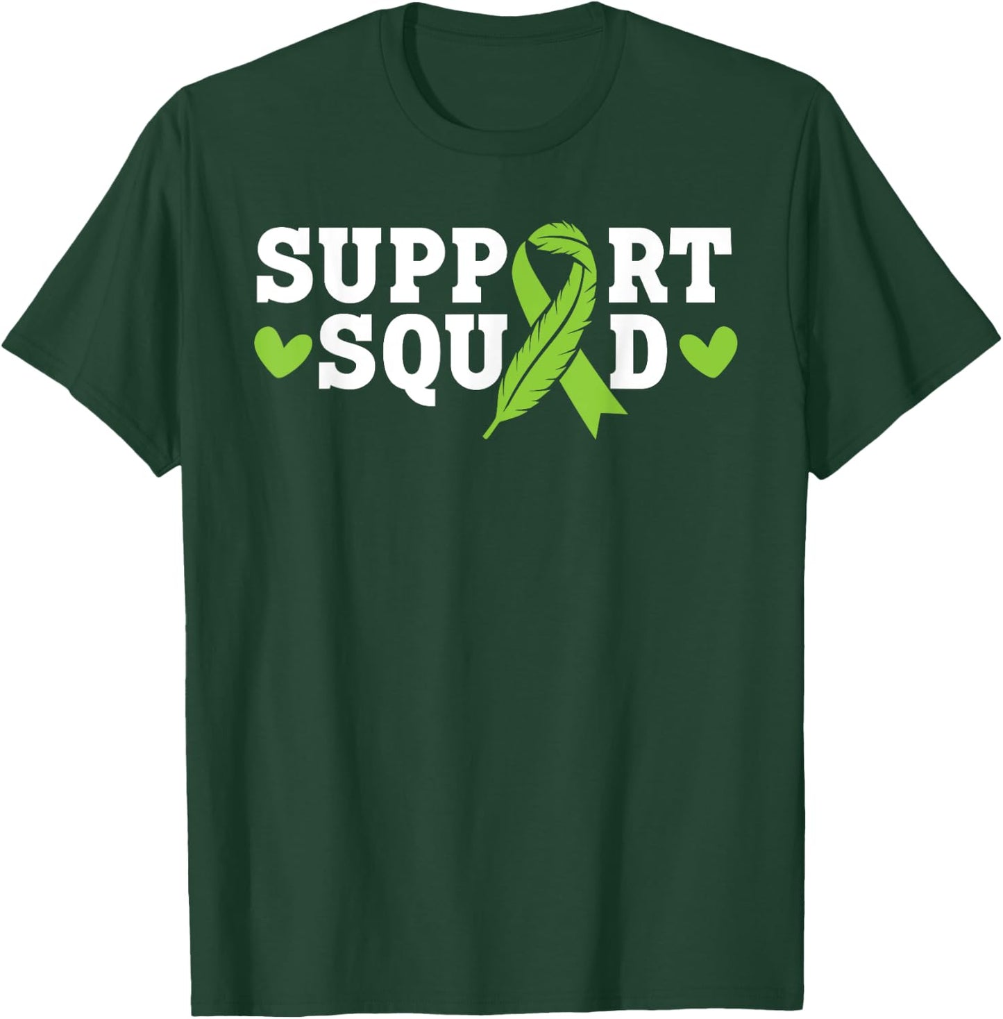 Support Squad Beat Cancer Non-Hodgkin Lymphoma Awareness T-Shirt - T-Shirt | Forest