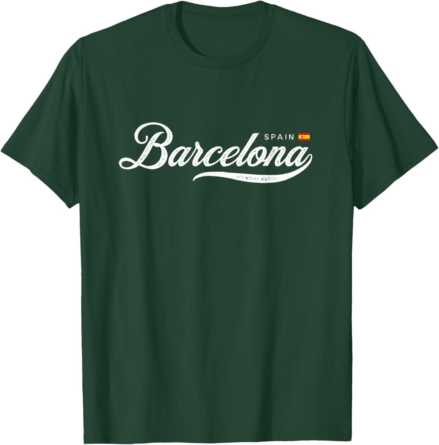 Barcelona Spain Retro Vintage T-Shirt - T-Shirt | Forest