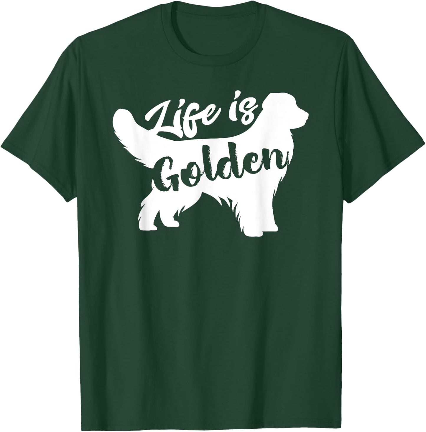 Golden Retriever Hund Life is golden retro vintage T-Shirt - T-Shirt | Forest