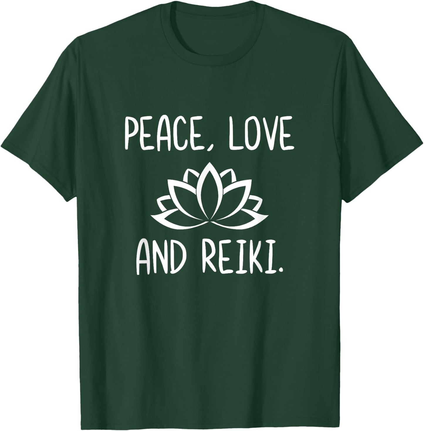 Lotus Peace Love Reik Lotus Zen Meditation T-Shirt - T-Shirt | Forest