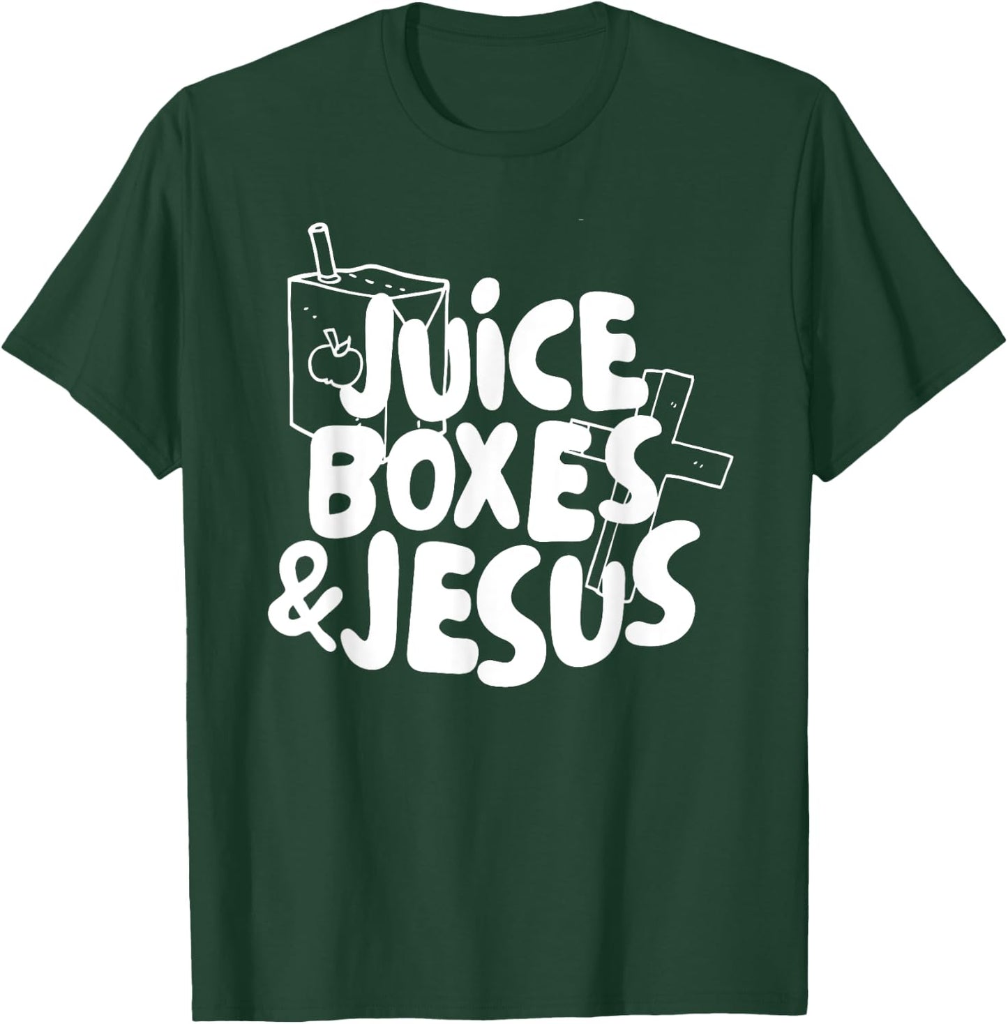 Juice Boxes and Jesus, Kids Religious T-Shirt - T-Shirt | Forest