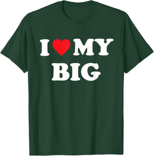 I Heart My Big Funny Matching Little Big Sorority T-Shirt - T-Shirt | Forest