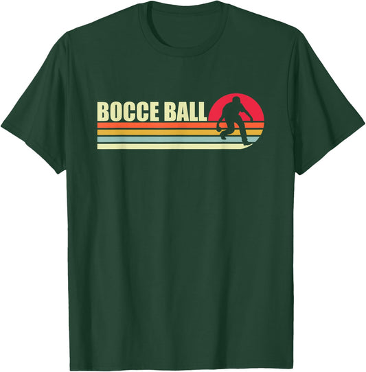 Bocce ball boules sports bocce banner retro design T-Shirt - T-Shirt | Forest