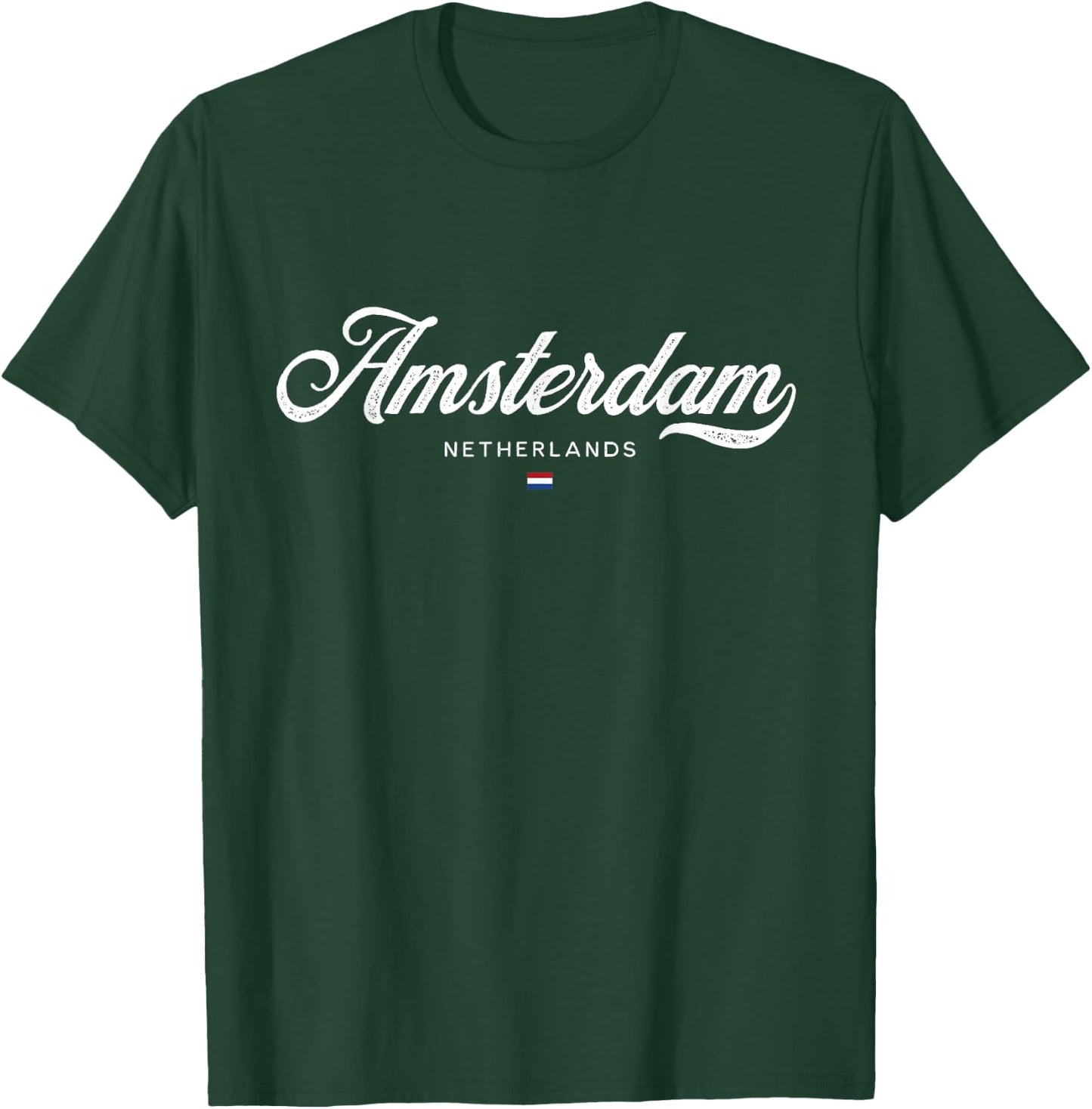Amsterdam Netherlands Retro Vintage T-Shirt - T-Shirt | Forest