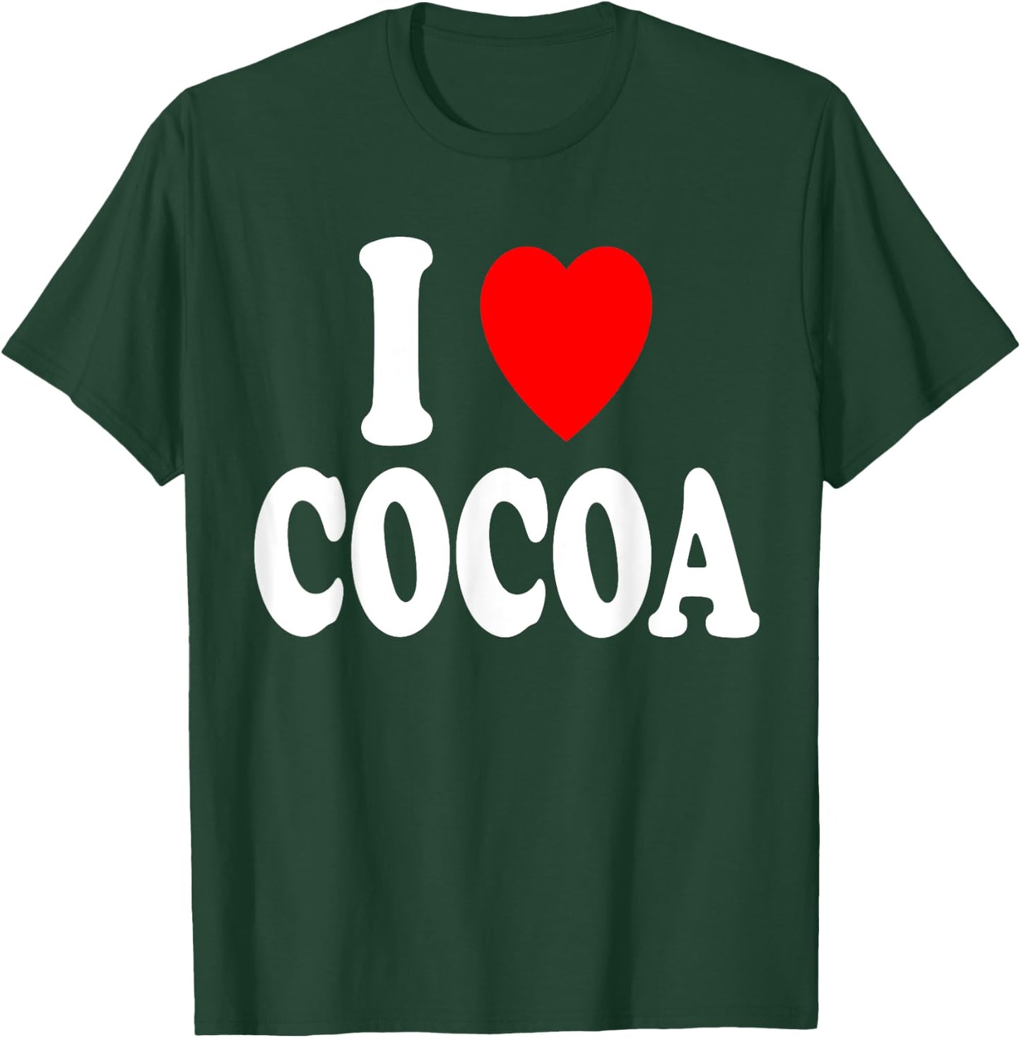 I Heart (Love) Cocoa Chocolate Lover T-Shirt - T-Shirt | Forest