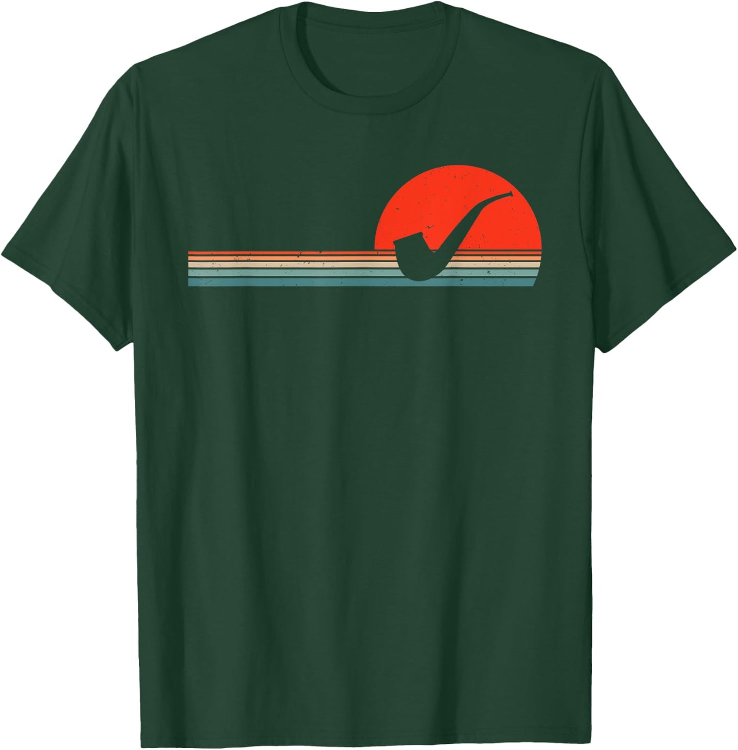 Pipe Smoking Retro Tobacco Vintage Smoker T-Shirt - T-Shirt | Forest