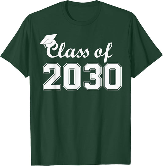 Class of 2030 Grow With Me Shirt First Day of School T-Shirt - T-Shirt | Forest