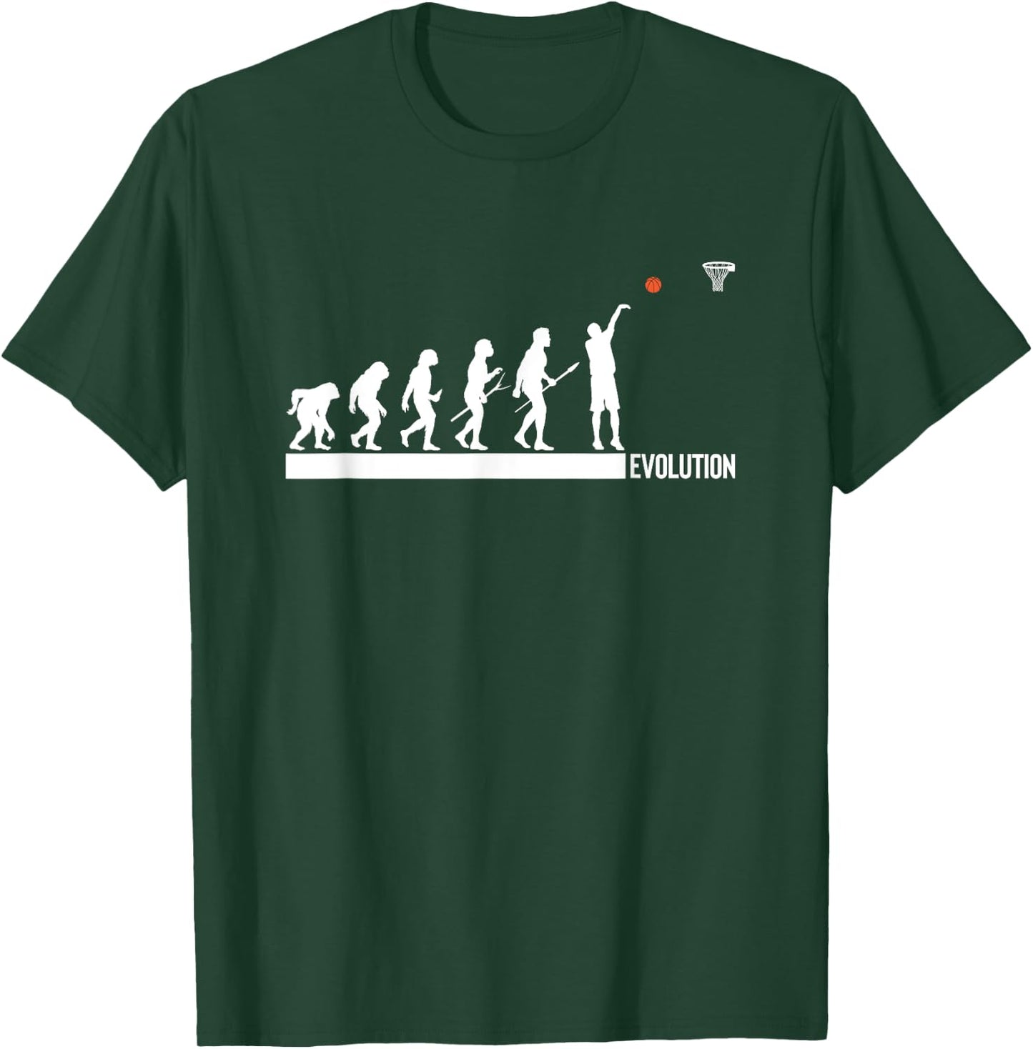 Basketball Evolution Of Man Sport Human Players Fans T-Shirt - T-Shirt | Forest