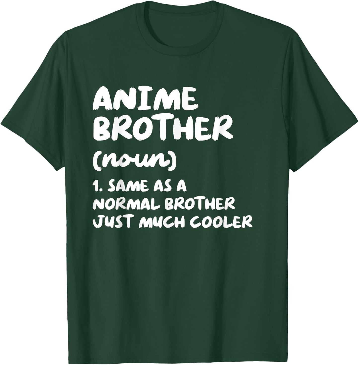 Anime Brother Funny Typography Gifts -Adults Black Distressed Kawaii Grunge Pastel Goth Lightweight Classic Fit Anime Small T-Shirt - T-Shirt | Forest
