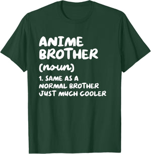 Anime Brother Funny Typography Gifts -Adults Black Distressed Kawaii Grunge Pastel Goth Lightweight Classic Fit Anime Small T-Shirt - T-Shirt | Forest