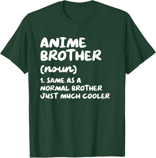 Anime Brother Funny Typography Gifts -Adults Black Distressed Kawaii Grunge Pastel Goth Lightweight Classic Fit Anime Small T-Shirt - T-Shirt | Forest