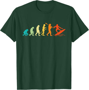 Evolution Of Surfers - Surfboard Surfboarder Surfing T-Shirt - T-Shirt | Forest