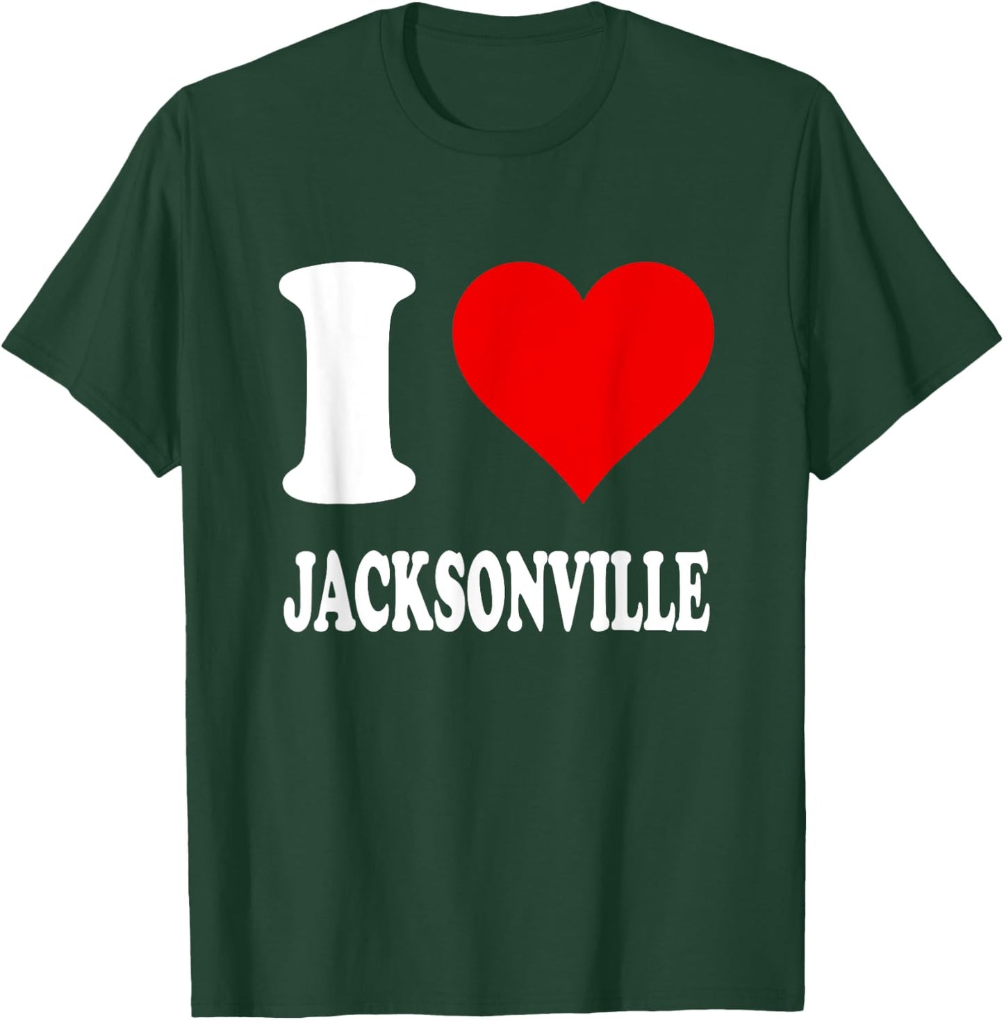 Red Heart I Love Jacksonville T-Shirt - T-Shirt | Forest