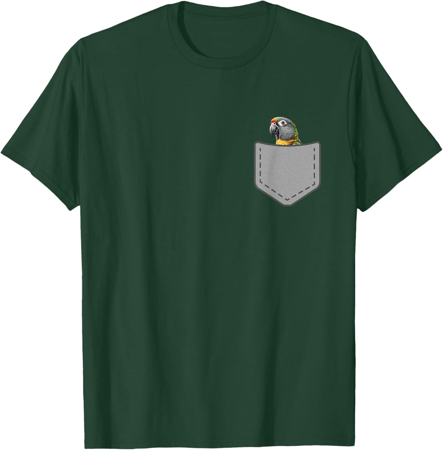 Funny Senegal Parrot Bird In Your Pocket T-Shirt - T-Shirt | Forest