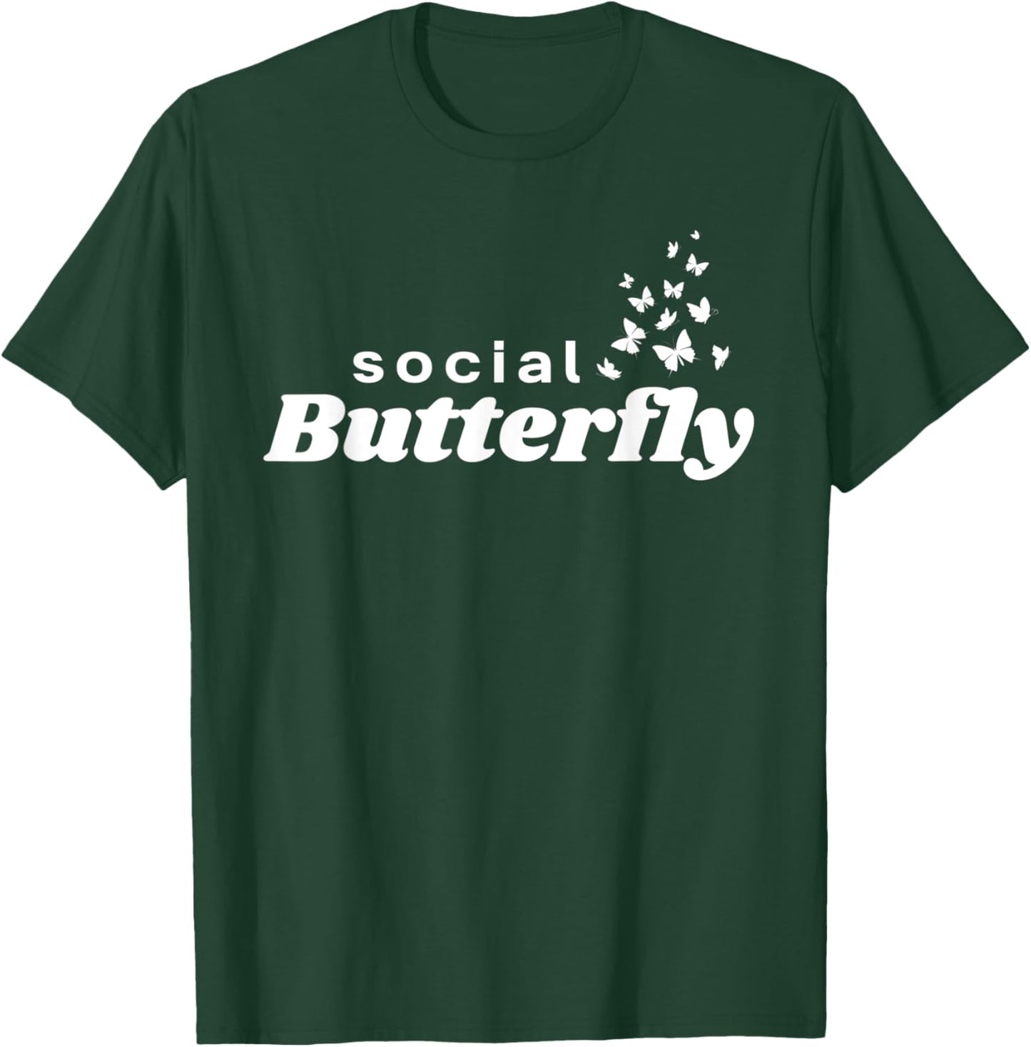 Social Butterfly Women's Men's & Kid's T-Shirt - T-Shirt | Forest