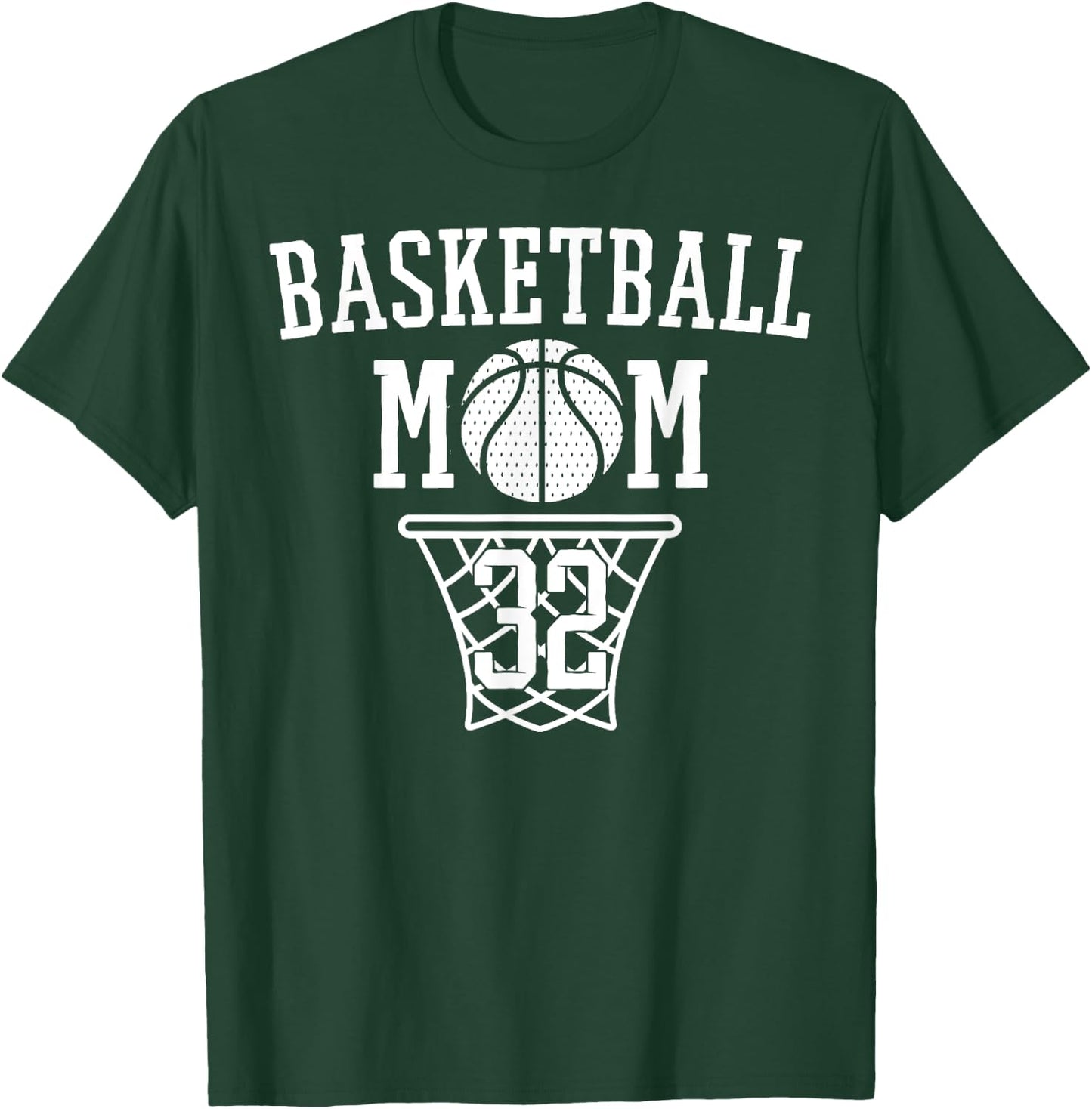 That's My Boy #32 Basketball Jersey Number 32 Basketball Mom T-Shirt - T-Shirt | Forest