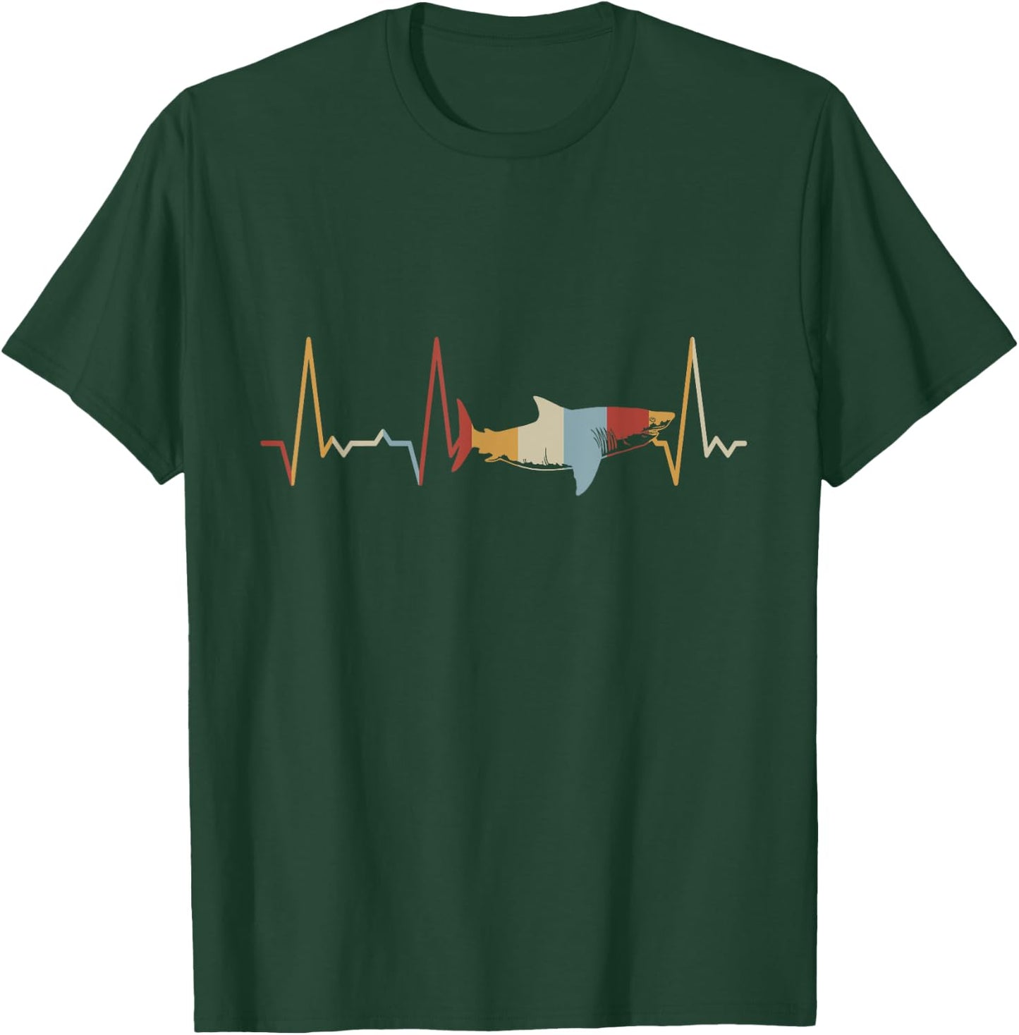 Heartbeat Shark T-Shirt - T-Shirt | Forest